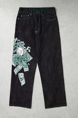 One-Of-A-Kind Ecko Black Dollar Bill Denim Jeans