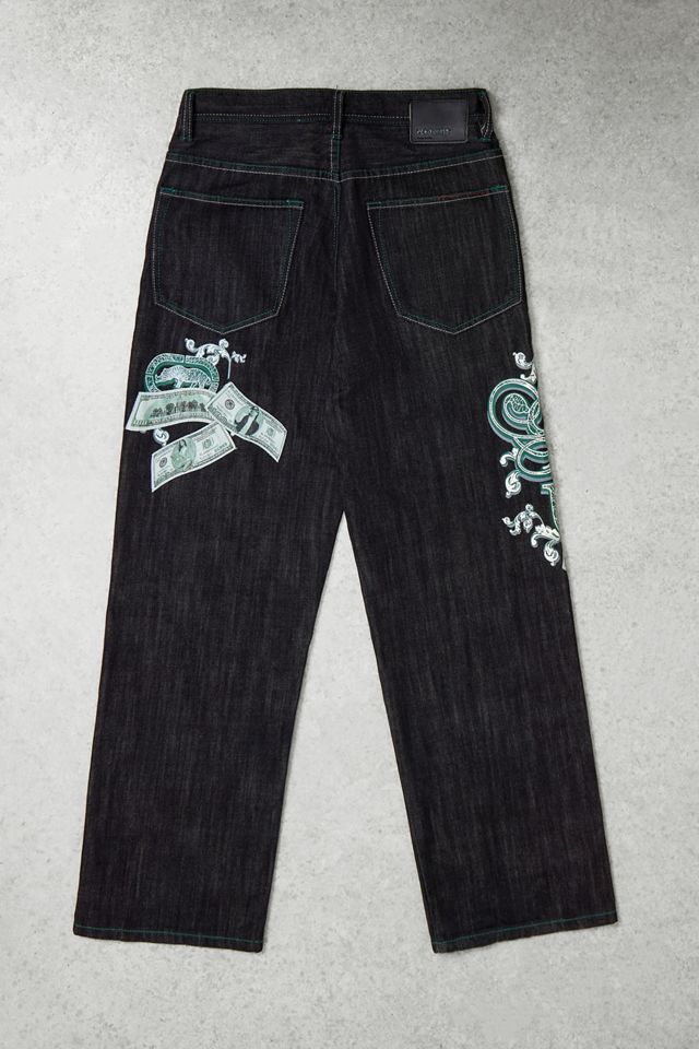 One-Of-A-Kind Ecko Black Dollar Bill Denim Jeans #2