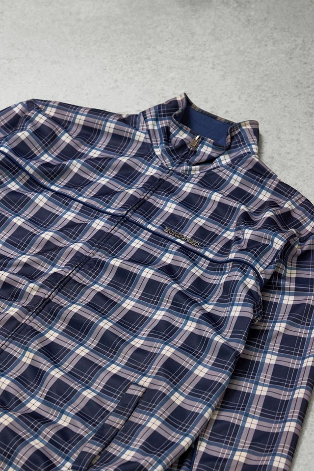 One-Of-A-Kind Ecko Blue Check Zip-Through Harrington Jacket #1