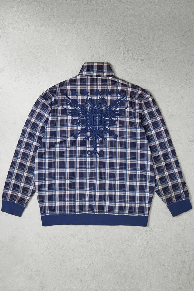 One-Of-A-Kind Ecko Blue Check Zip-Through Harrington Jacket #2