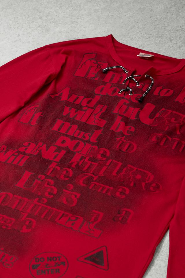 One-Of-A-Kind x Pixie Collective Red Long Sleeve Graphic Tee #3