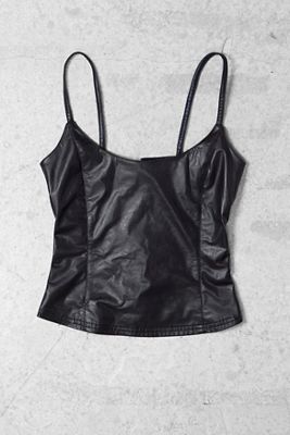 One-Of-A-Kind x Pixie Collective Des Anges Faux Leather Lace-Up Cami