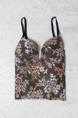 One-Of-A-Kind x Pixie Collective Seduction Valeria Martini Metallic Lace Corset Top