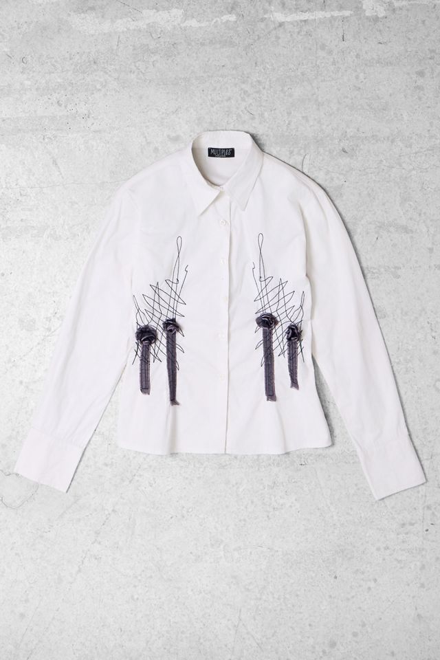 One-Of-A-Kind x Pixie Collective MULTIPLES White Rosette Shirt #1