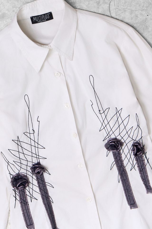 One-Of-A-Kind x Pixie Collective MULTIPLES White Rosette Shirt #2