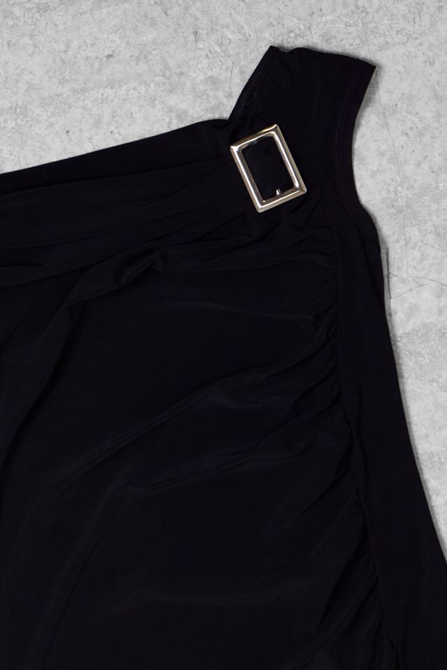 One-Of-A-Kind x Pixie Collective Black Asymmetric Buckle Top #1