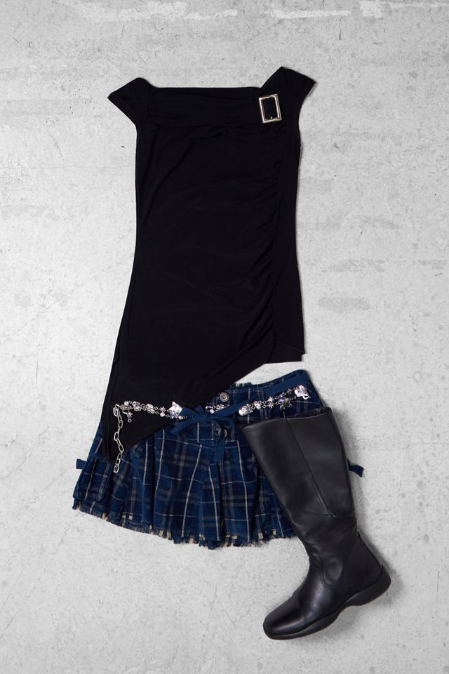 One-Of-A-Kind x Pixie Collective Black Asymmetric Buckle Top #3