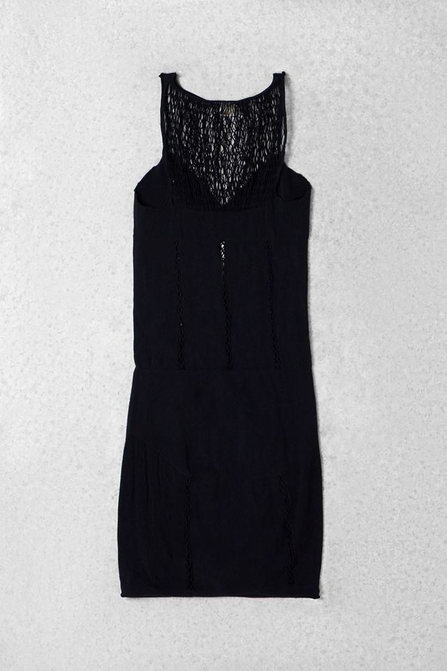 One-Of-A-Kind x Pixie Collective ANTHA Black Fishnet Bodycon Mini Dress #2
