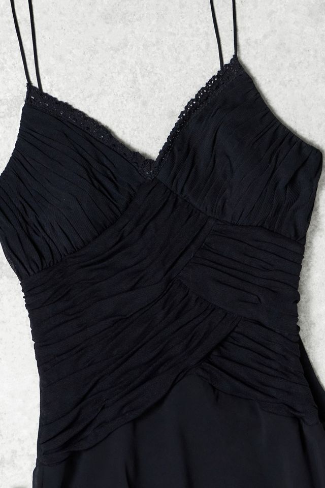 One-Of-A-Kind x Pixie Collective Sangria Black Gathered Midi Dress #1