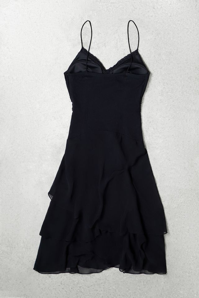 One-Of-A-Kind x Pixie Collective Sangria Black Gathered Midi Dress #2