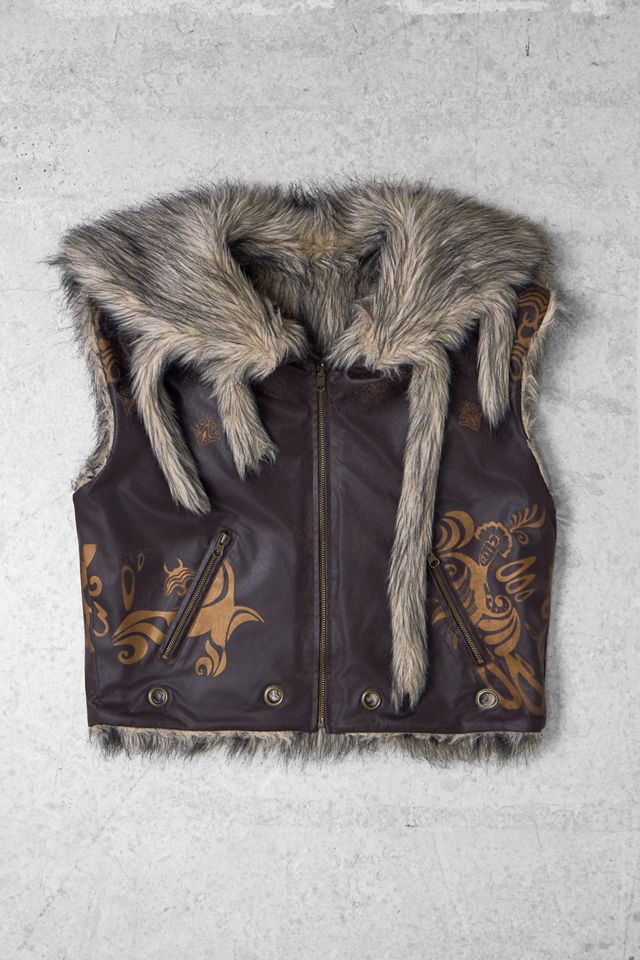 One-Of-A-Kind x Pixie Collective Trouble Two Reversible Faux Fur Gilet #4