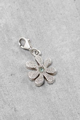 One-Of-A-Kind x Fifi's Closet Sterling Silver Cubic Zirconia Daisy Flower Lobster Clip Charm 