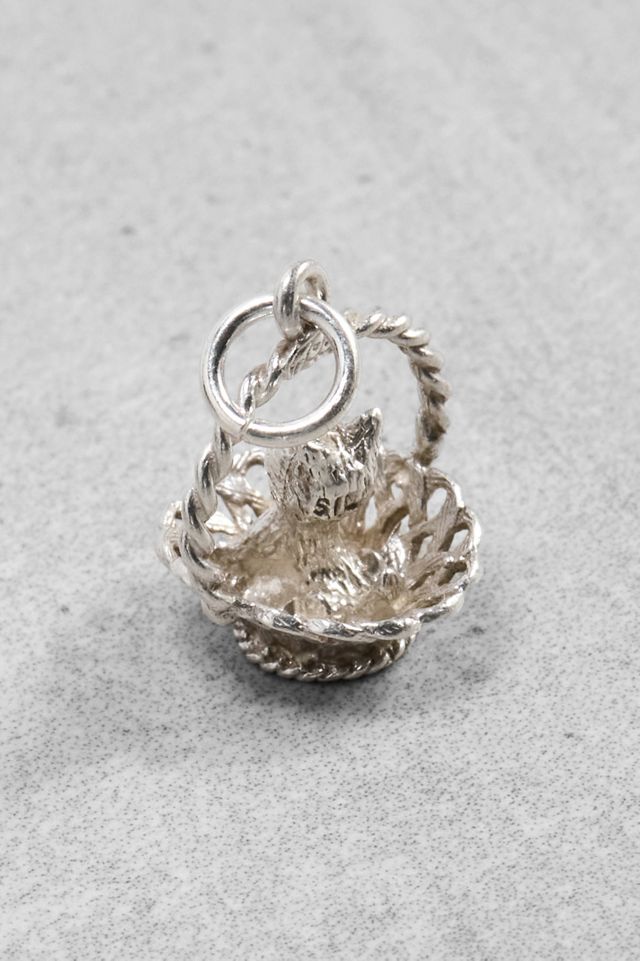 One-Of-A-Kind x Fifi's Closet Vintage Sterling Silver Toby Cat In A Basket Charm  #1