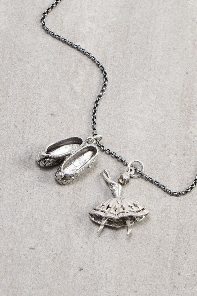 One-Of-A-Kind x Fifi's Closet Antique Sterling Silver Ballet Slippers Charm   #2