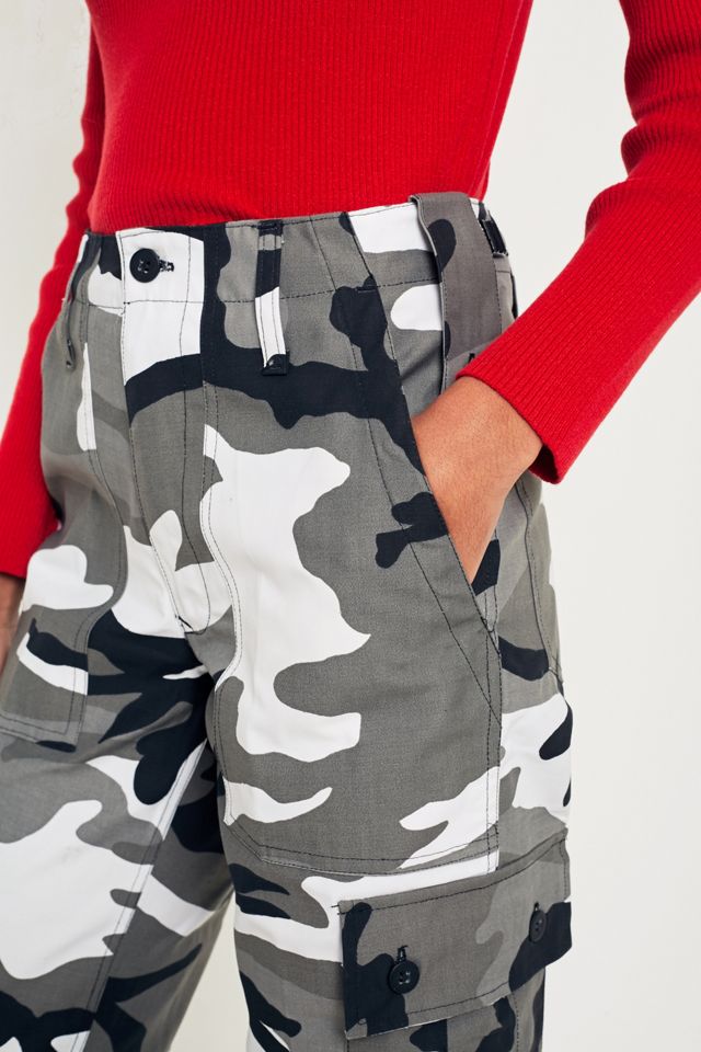 Urban Renewal Vintage Surplus Black and White Camo Cargo Trousers #3