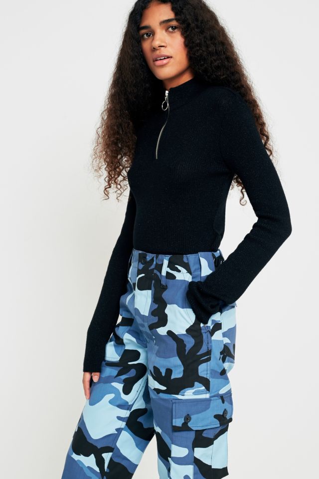 Urban outfitters sale blue camo trousers