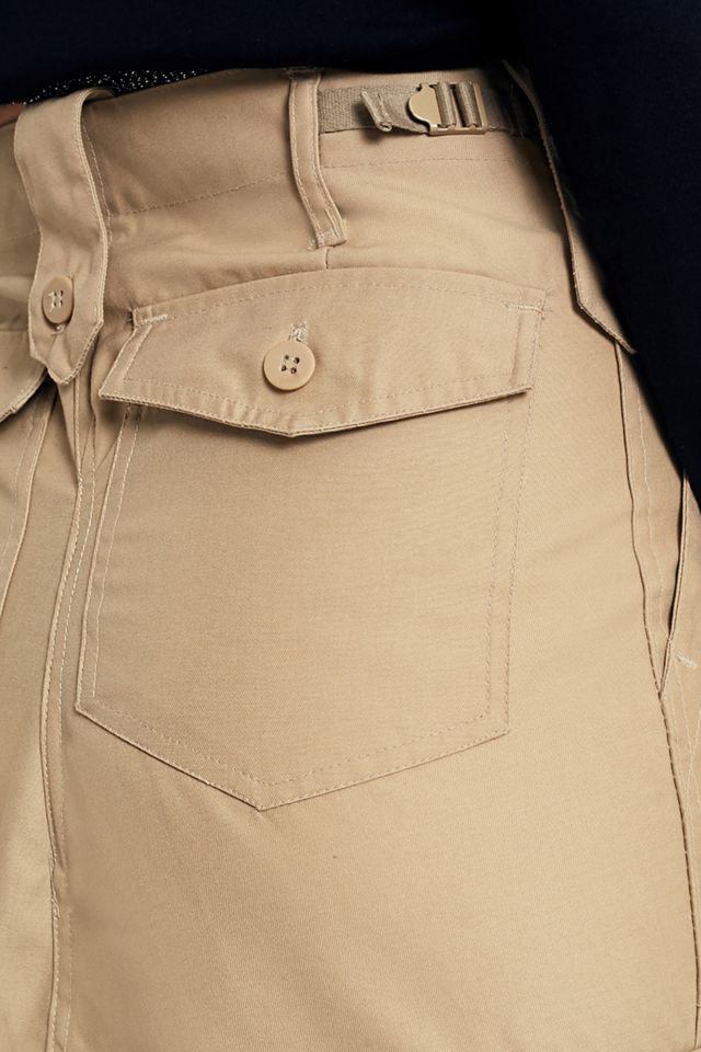 Urban Renewal Vintage Customised Khaki Military Cargo Skirt #5