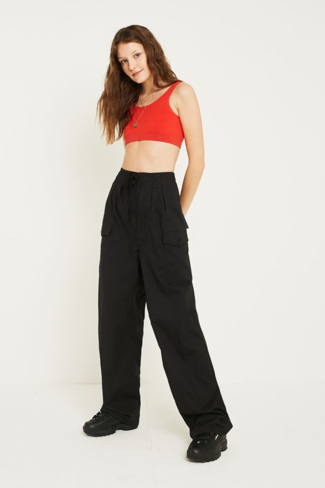 BDG Black Parachute Cargo Pants - Black S at Urban Outfitters