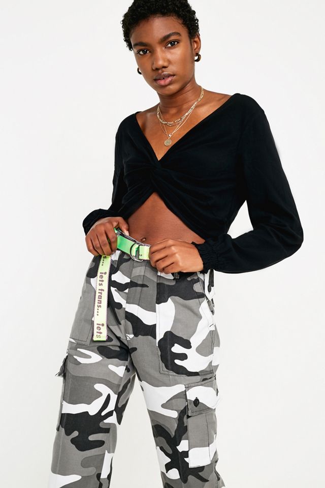 Urban Renewal Salvaged Deadstock Grey Camo Trousers #2