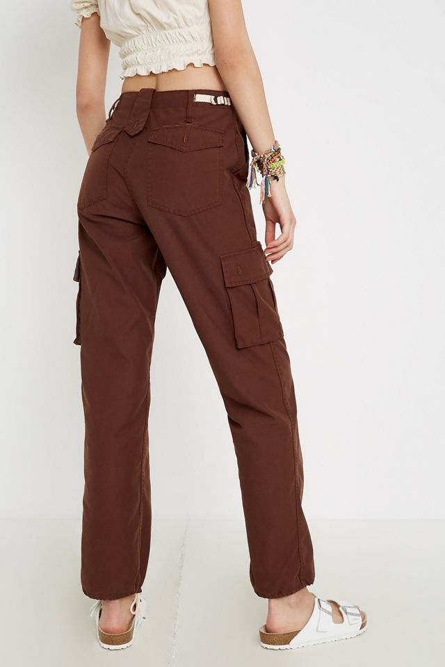 Urban Renewal Salvaged Deadstock Chocolate Bleached Cargo Trousers #1