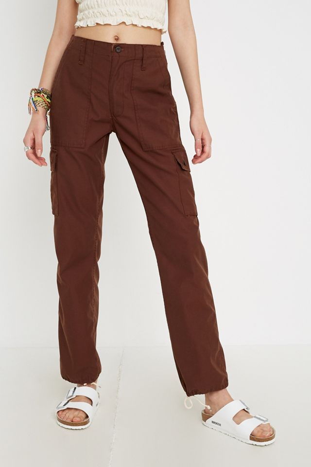 Urban Renewal Salvaged Deadstock Chocolate Bleached Cargo Trousers #2