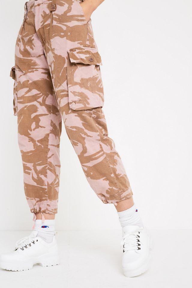 Urban Renewal Vintage Bleach Lilac Overdyed Camo Trousers #1