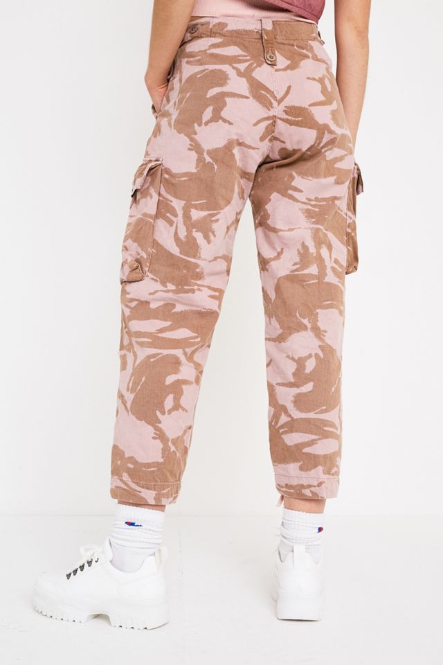 Urban Renewal Vintage Bleach Lilac Overdyed Camo Trousers #4