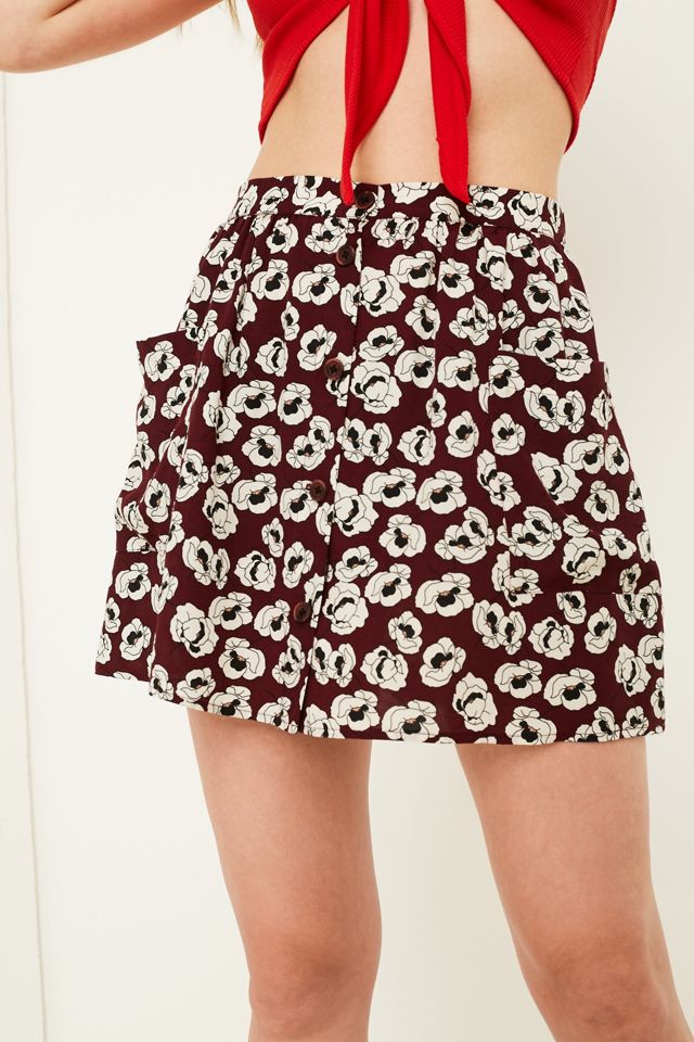 Urban Renewal Vintage Remnants Pansy Flippy Skirt #4