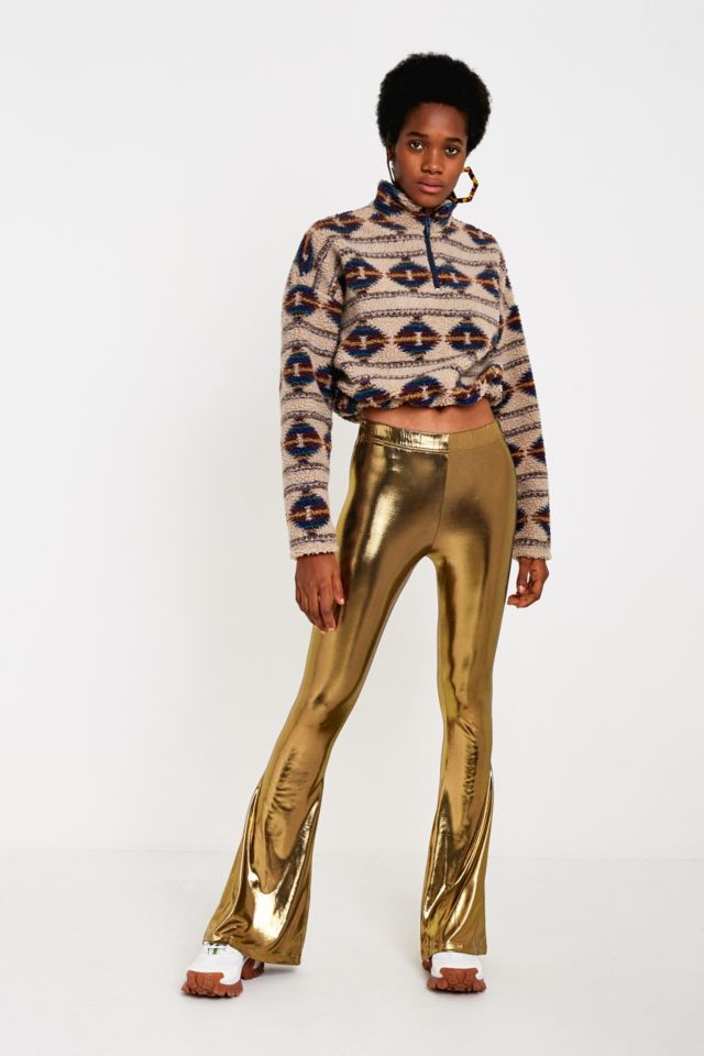 Gold store flare trousers