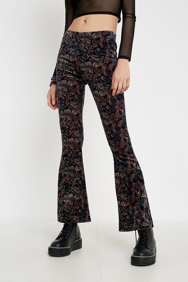 Urban Outfitters Archive - Pantalon évasé en velours imprimé cachemire #2