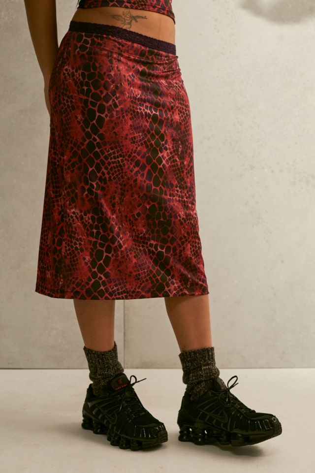 Urban outfitters leopard outlet midi skirt