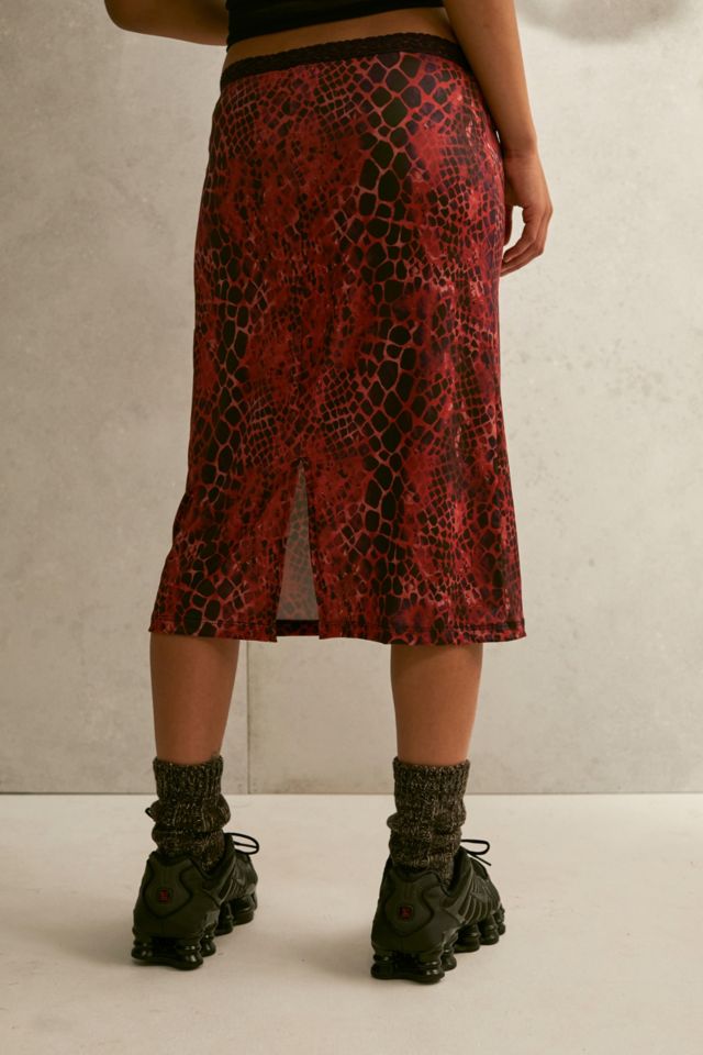 Urban outfitters outlet snake print skirt