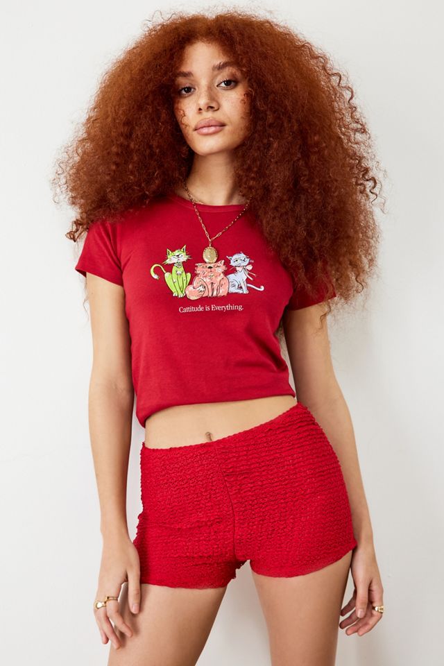 Archive At UO Red Lace Bloomer Shorts #1