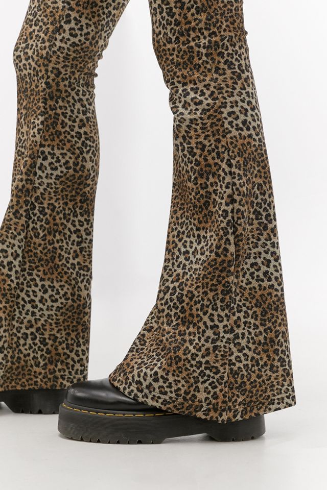 Urban Outfitters Archive Glitter Leopard Flare Trousers #2