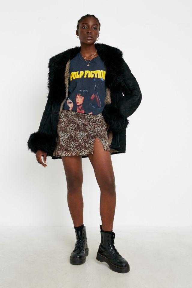 Urban Outfitters Archive Leopard Mesh Mini Skirt