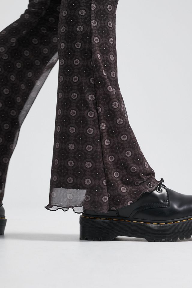 Urban Outfitters Archive Chocolate Tile Mesh Flare Trousers #3