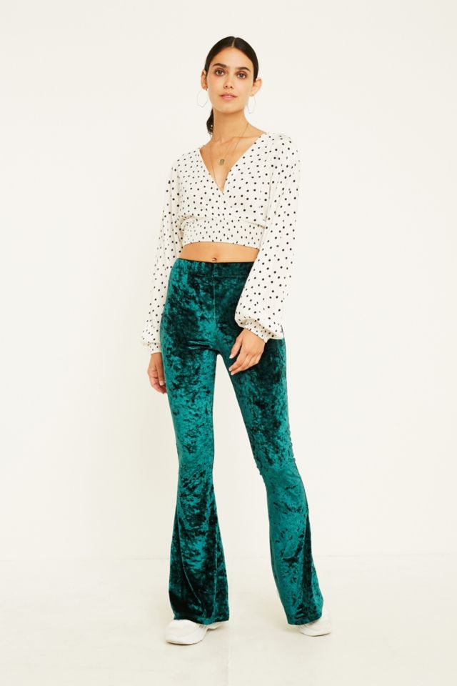 Chic Forest Green Pants - Velvet Pants - Flare Pants - Pants - Lulus