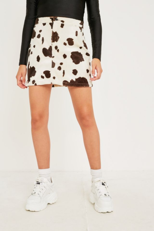 Cow print outlet skirt urban outfitters