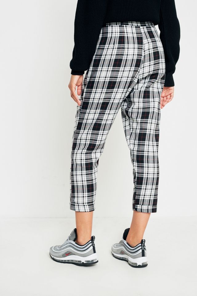 Urban Renewal Vintage Remnants Black and White Checked Trousers #2