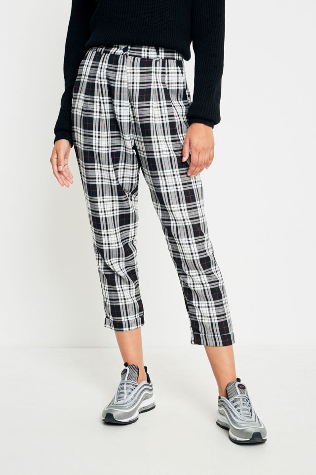 Urban Renewal Vintage Remnants Black and White Checked Trousers #4
