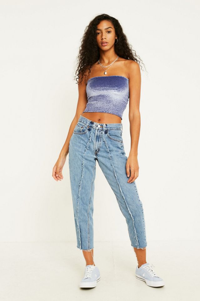 Urban Renewal Vintage Customised Levi’s Seam-Detailed Blue Jeans #2
