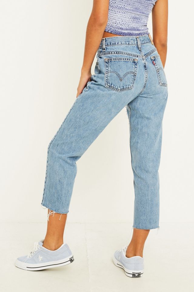 Urban Renewal Vintage Customised Levi’s Seam-Detailed Blue Jeans #3