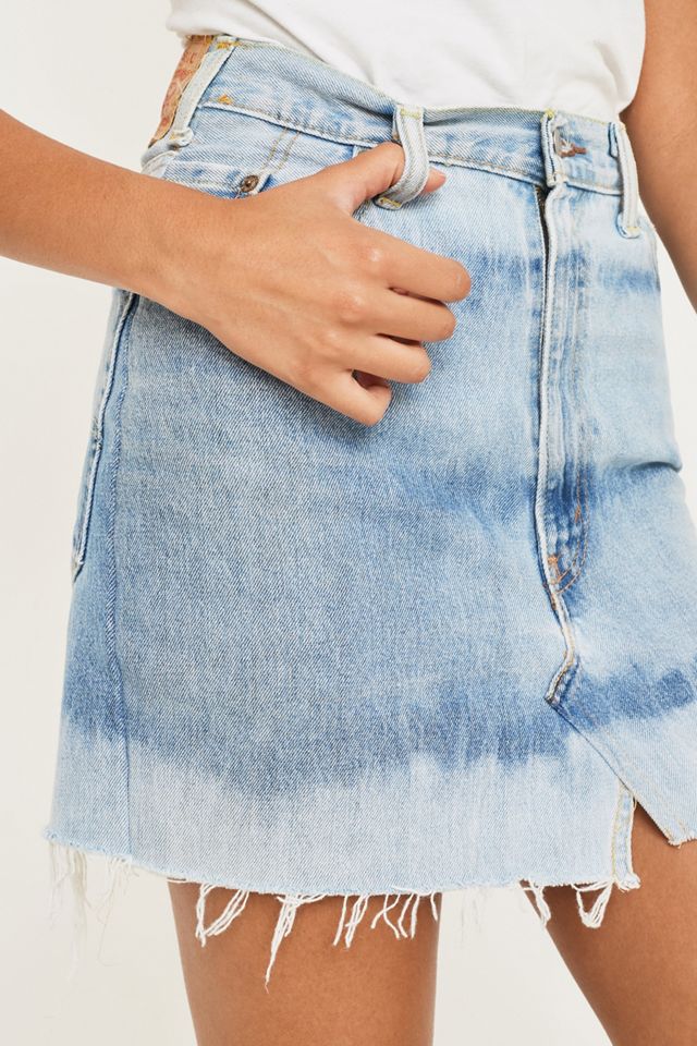 Urban Renewal Vintage Customised - Jupe en jean délavé tie-dye #3