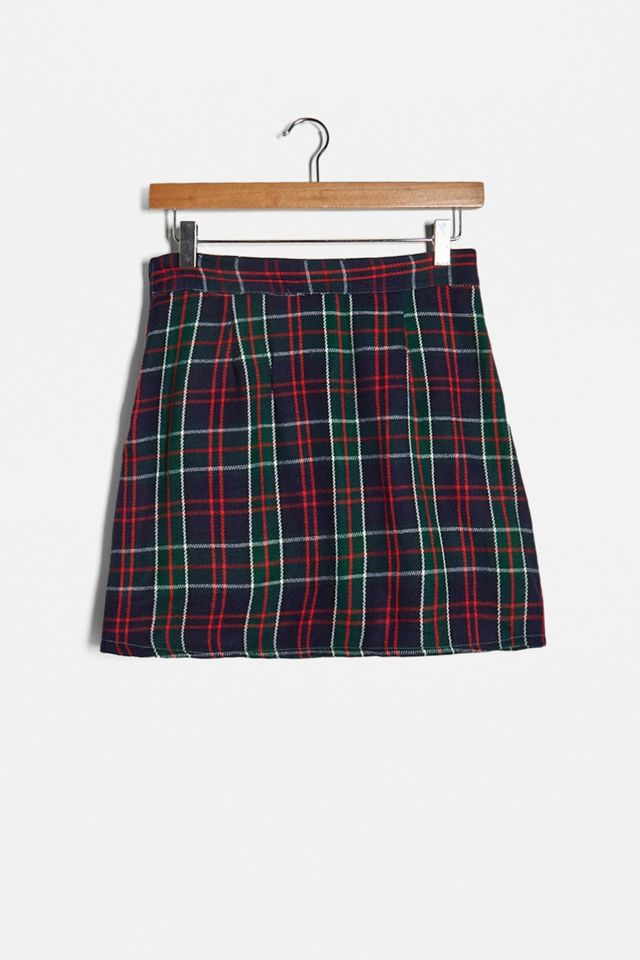 Urban Renewal Remade From Vintage Navy Check Pelmet Skirt #2