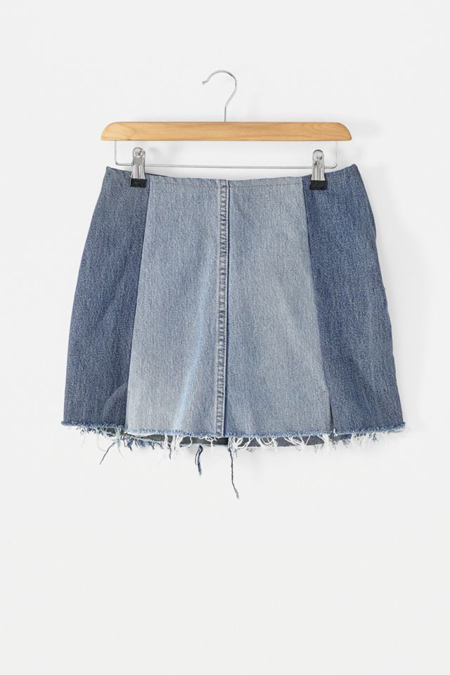 Urban Renewal Remade From Vintage Patched Denim Mini Skirt #1