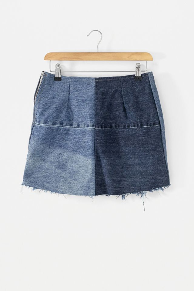 Urban Renewal Remade From Vintage Patched Denim Mini Skirt #3