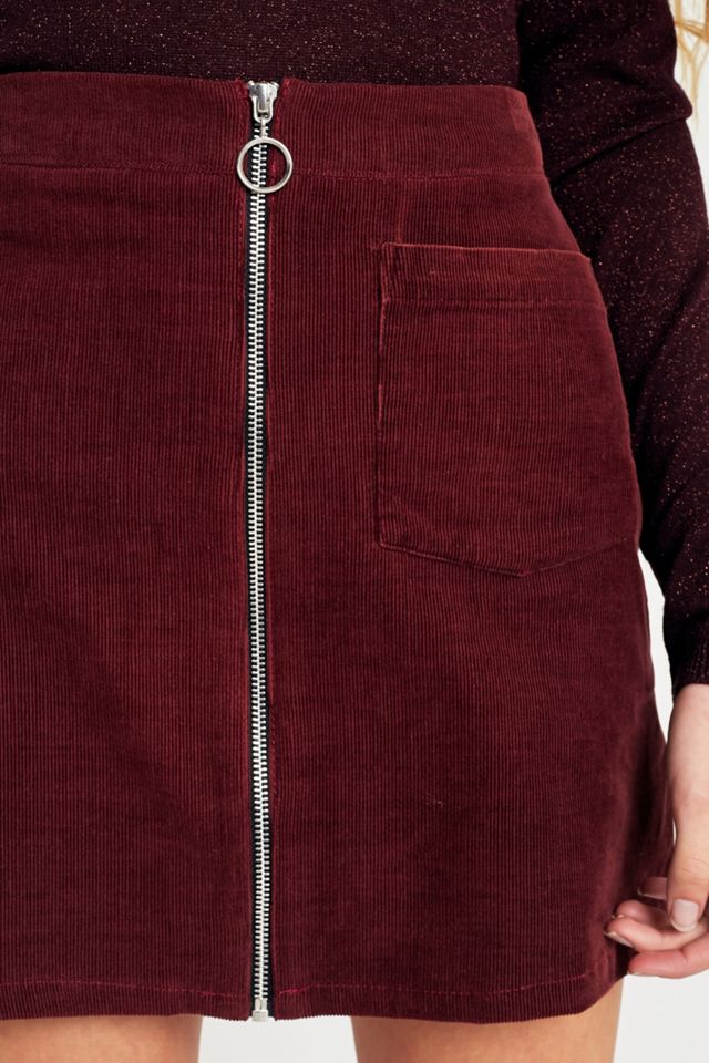 Urban Renewal Re-Made Corduroy Zip-Through Mini Skirt  #2