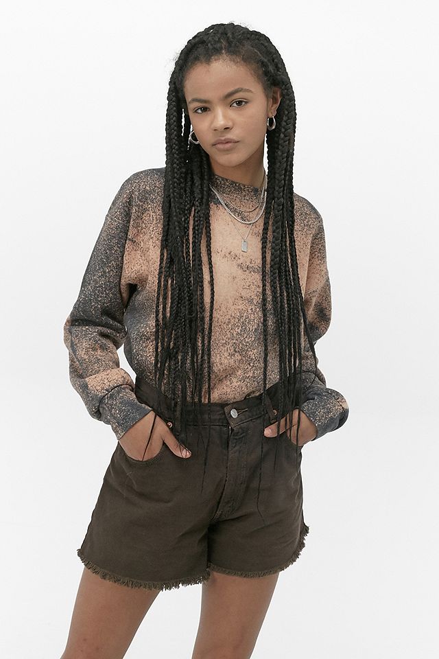 Urban Renewal Remade From Vintage Levi's Brown Denim Shorts | Urban  Outfitters UK