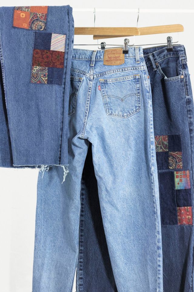 Urban Renewal Remade From Vintage Levi's Bespoke Patchwork Jeans | Urban  Outfitters UK