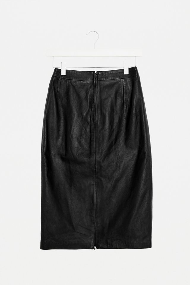 Urban Renewal One-Of-A-Kind - Jupe midi en cuir pur #2
